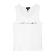 Paillet Madeliefje Tank Top Marc Jacobs , White , Dames