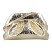 Gouden Tia Clutch Vegan Leren Handtas THEMOIRè , Yellow , Dames