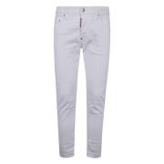 Denim Skater Jeans Dsquared2 , White , Heren