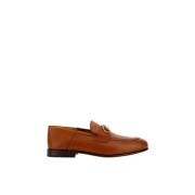 Goudvergulde leren loafers met blokhak Salvatore Ferragamo , Brown , D...