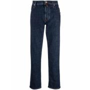 Comfortabele 5P Broek Incotex , Blue , Heren