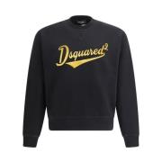 Iconische Monogram Katoenen Sweatshirt Dsquared2 , Black , Heren