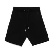 Zwarte Elastische Trekkoord Taille Shorts Ami Paris , Black , Heren