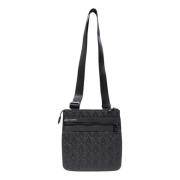 Zwarte Polyester Rits Tas Armani Exchange , Black , Heren