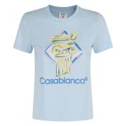 Diamanten Kolom T-shirt Casablanca , Blue , Dames