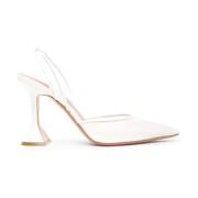 Witte Slingback Pumps Amina Muaddi , White , Dames