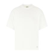 Casual Katoenen T-Shirt voor Mannen Saint Laurent , White , Heren