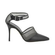 Mesh Design Stiletto Heel Pumps Manolo Blahnik , Black , Dames