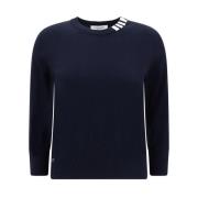 Contrasterende Banden Geknoopte Splitten Trui Thom Browne , Blue , Dam...