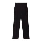 Broek met zijde-afwerking Jil Sander , Black , Dames