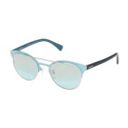 Metalen Frame Groene Lens Zonnebril Vrouwen Police , Gray , Dames