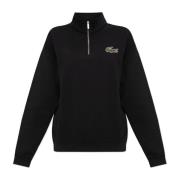 Sweatshirt met opstaande kraag Lacoste , Black , Dames