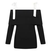 Top met lange mouwen in effen kleur Rotate Birger Christensen , Black ...