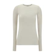 Zijden Lange Mouw Elegante Top Jil Sander , Beige , Dames