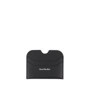 Zwarte Leren Kaarthouder Acne Studios , Black , Heren