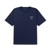 Wave Tee Korte Mouw T-shirt Denham The Jeanmaker , Blue , Heren