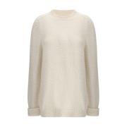 Monochrome Geribbelde Katoenen Trui Maison Margiela , White , Dames