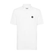 Klassieke Polo Shirt in Diverse Kleuren Philipp Plein , White , Heren