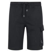 Logo Fleece Shorts C.p. Company , Black , Heren