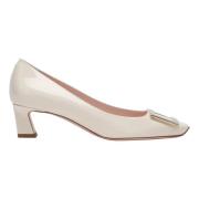 Lage Hak Decollete Pumps Roger Vivier , Beige , Dames