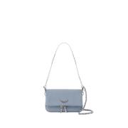 Blauwe Leren Crossbody Tas met Ketting Zadig & Voltaire , Blue , Dames