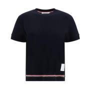 Kleurrijke Banden T-Shirt met Geknoopte Ventilatie Thom Browne , Blue ...