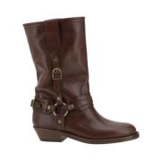 Elegante Leren Laarzen met Gespdetail Isabel Marant , Brown , Dames