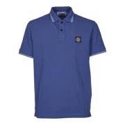 Blauw Organisch Katoenen Poloshirt Stone Island , Blue , Heren