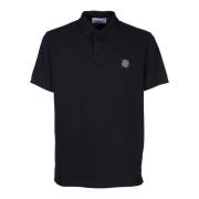 Zwarte Organisch Katoenen Poloshirt Stone Island , Black , Heren