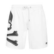 Heren Zwembroek Stijlvolle Strandkleding Philipp Plein , White , Heren