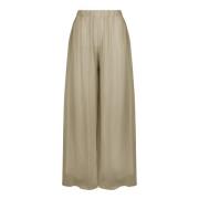 Palazzo broek in zijde en viscose BomBoogie , Beige , Dames