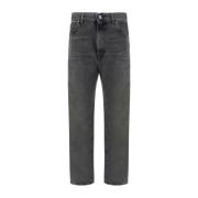 Klassieke katoenen straight-leg jeans met vijf zakken Haikure , Black ...