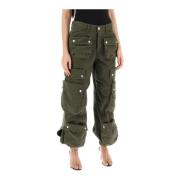 Cargo broek met wijde pijpen Dsquared2 , Green , Dames