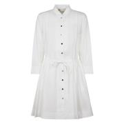 Witte Mini Katoenen Jurk Tory Burch , White , Dames