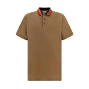 Monogram Detail Polo Shirt Burberry , Brown , Heren