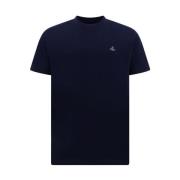 Geborduurd Logo Katoenen T-shirt Vivienne Westwood , Blue , Heren