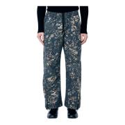 Camo Print Katoenen Broek met Ritssluiting Diesel , Multicolor , Heren