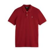 Kern Katoen Piqué Regular Polo Scotch & Soda , Red , Heren