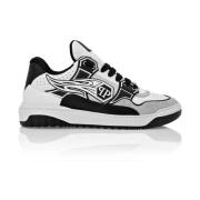 Paarse Casual Sneakers voor Mannen Philipp Plein , Black , Heren