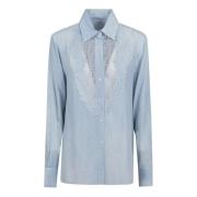 Blauwe Stijlvolle Damesblouse Ermanno Scervino , Blue , Dames