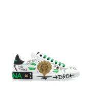 Logo-Patch Sneaker Dolce & Gabbana , Multicolor , Heren