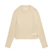 Natuurlijke Logo Trui Ami Paris , Beige , Dames