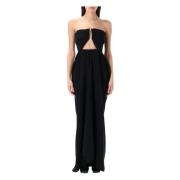 Amphora Prong Gown Rick Owens , Black , Dames