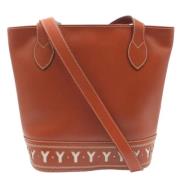 Pre-owned Leather shoulder-bags Yves Saint Laurent Vintage , Brown , D...