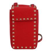 Pre-owned Leather shoulder-bags Valentino Vintage , Red , Dames