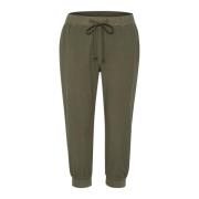 Elastische Capri Broek Grape Leaf Kaffe , Green , Dames