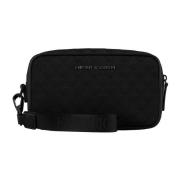 Nylon Jacquard Aquila Logo Metal Rits Emporio Armani , Black , Heren