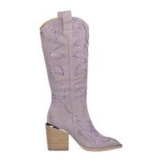 Glitter Cowboy Boot met hak Alma EN Pena , Purple , Dames