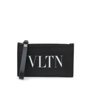 Pre-owned Leather wallets Valentino Vintage , Black , Dames