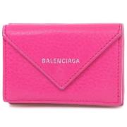 Pre-owned Leather wallets Balenciaga Vintage , Pink , Dames